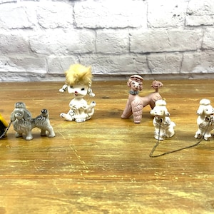 Vintage Poodle Figurines Poodle Lover Gift Sold Individually