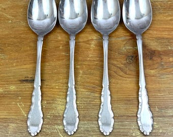 Vintage 80s "Claridge" Stainless Flatware International Silver Dinner Forks Place Spoons Teaspoons Sold in Sets