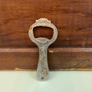 Vintage Owl Bottle opener Shabby worn sweet kitchen tool