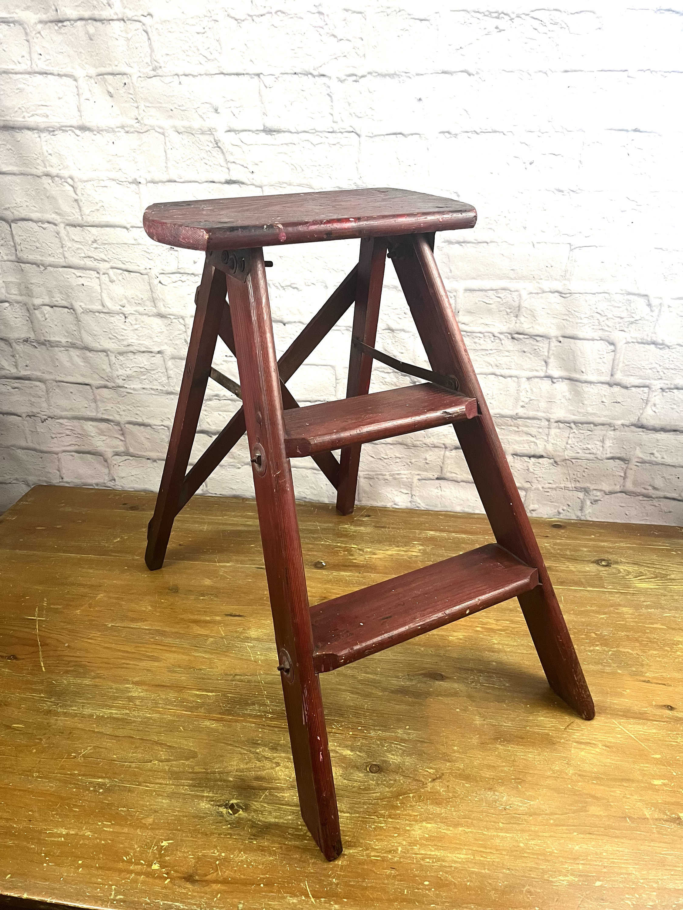 Vintage step ladder stool discount