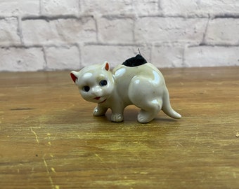 Vintage Porcelain Cat Pin Cushion Sewing Gift Cat Lover Gift Quilting Gift Hair Pin Gift