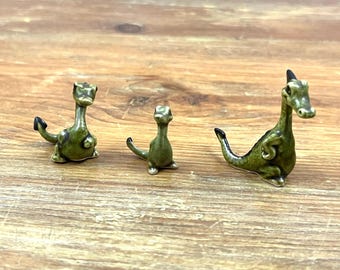 Vintage Hagen Renaker Dragon Trio Family Group Mini Mystical