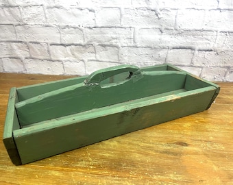 Vintage Garden Caddie Centerpiece Flatware Flowers and Candle holder Garden Decor Garden Planter Rustic Centerpiece Wedding Decor