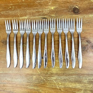 Vintage "Citation" Atomic Dinner Salad Forks Place & Teaspoons Citrus Spoons Seafood Mar-crest Replacement Stainless Flatware Sold in Sets