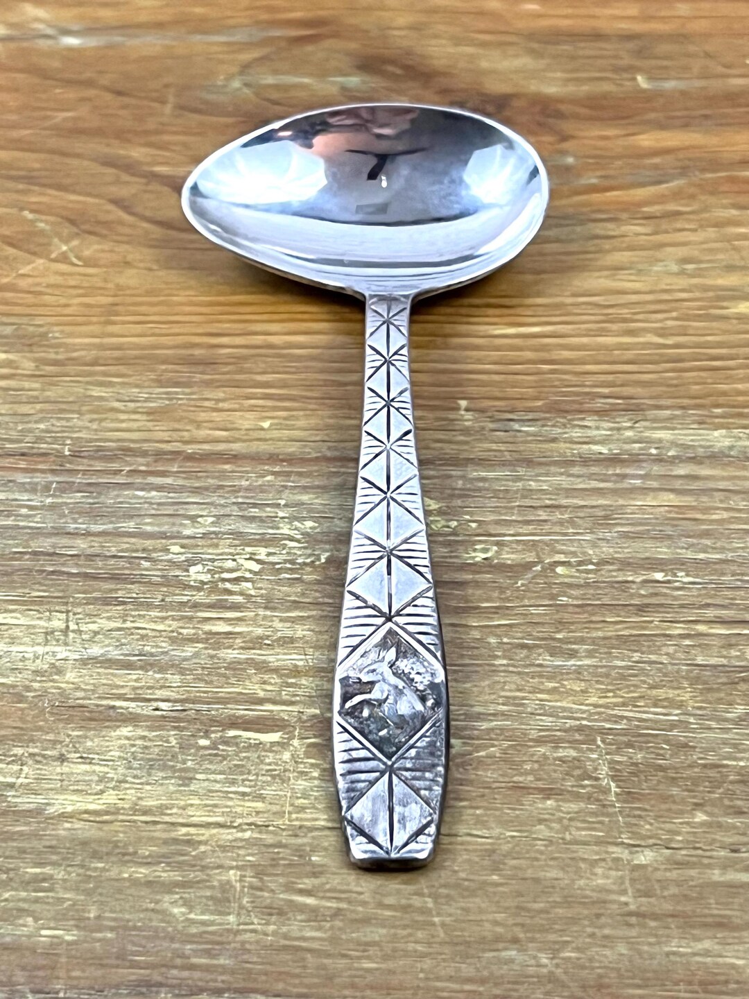 Vintage Rabbit Spoon Vintage Rabbit Themed Small Serving Spoon Silver Plate Made in England ...