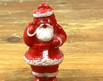 Vintage Molded Santa Red Christmas Decor