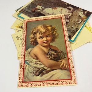 Set di cartoline di riproduzione inutilizzate vintage anni '80 da 14 Due set tra cui scegliere