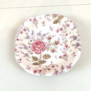 Vintage &quot;Rose Chintz&quot; square cereal bowl Johnson Brothers Replacement Pink Roses Salad bowl