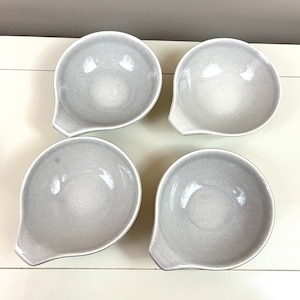 Vintage Russel Wright Steubenville Granite Grey Lipped Cereal Bowl Salad bowl Set of 4