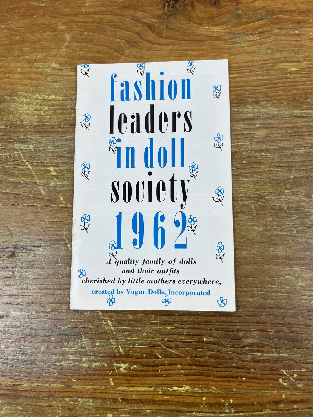 Vintage Ginny Doll Pamphlet Vogue Dolls fashion Leaders in Doll Society