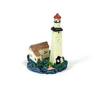 Vintage Miniature Lighthouse Figurine Watch house collectors Seaside Vacation  Mini collectible Display Gift