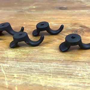 Vintage Black Cup hooks Hat Hooks Set of 4 or 5