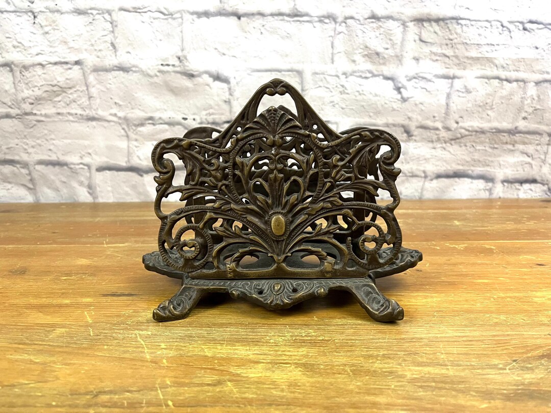 Vintage Ornate Victorian Style Mail Letter Holder File Folder Holder ...