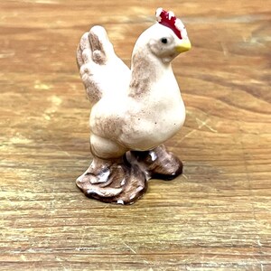 Vintage small rooster porcelain figurine farmhouse decor country living decor