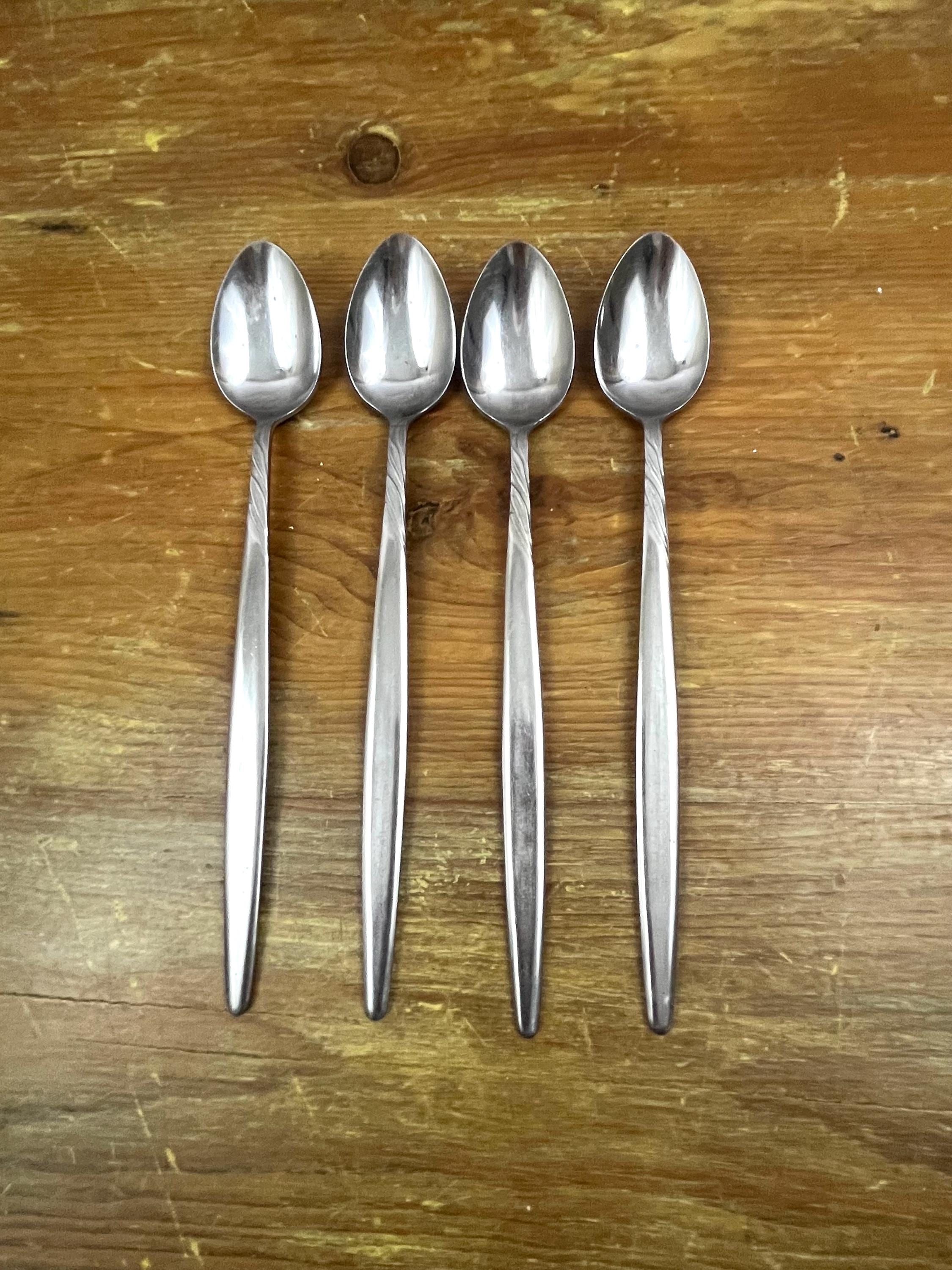 ヴィンテージ JJK オーストラリア装飾真鍮ティースプーン2とスクープスプーン2 Vintage Stainless Steel Ice Tea Spoons Japan Made Set of 4 - Etsy