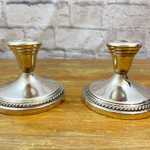 F. B. Rogers Silver Co キャンドルホルダー アンティーク Rogers Silver Candlesticks - Etsy