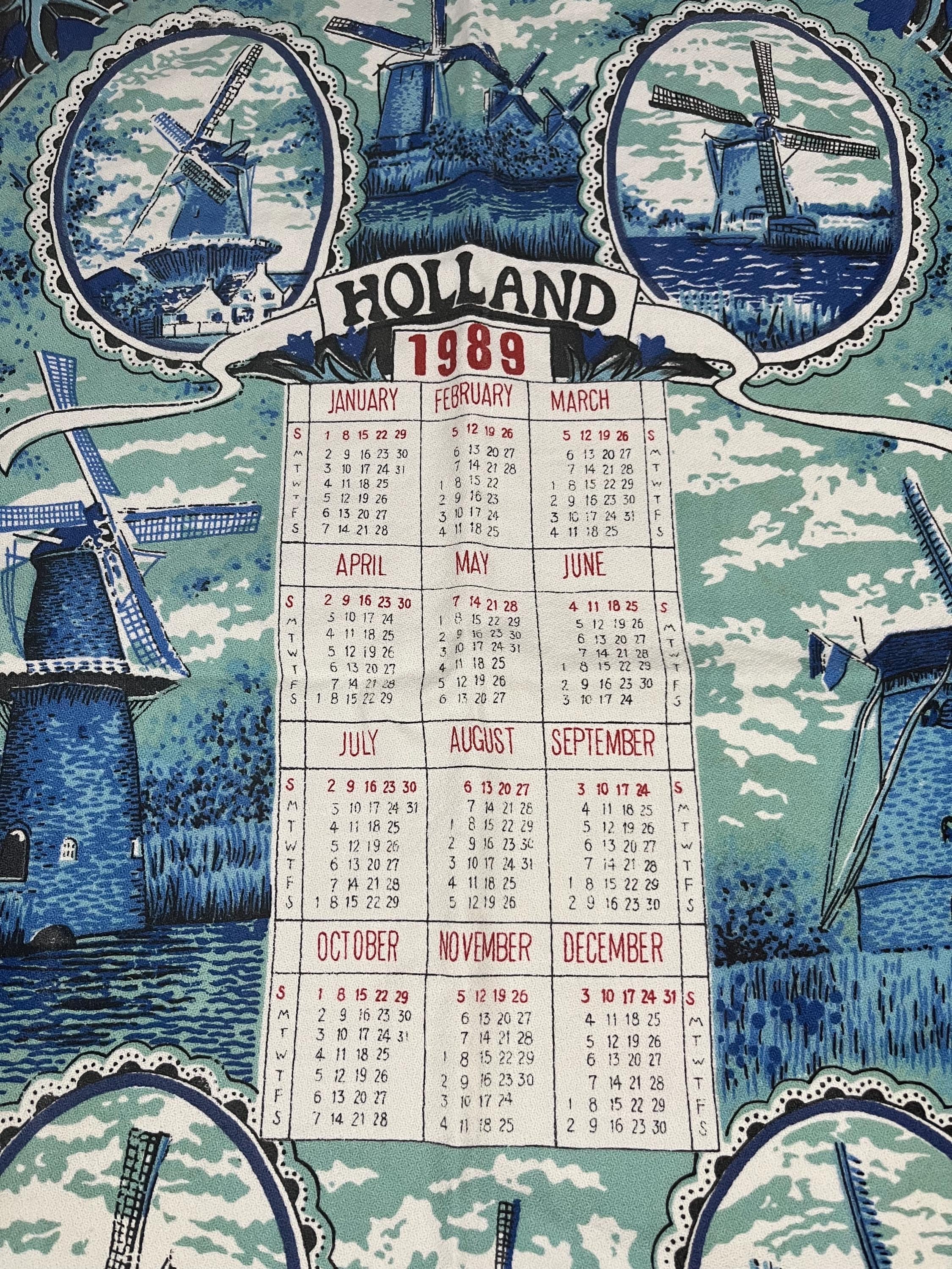 Vintage Calendar 1989 - Etsy