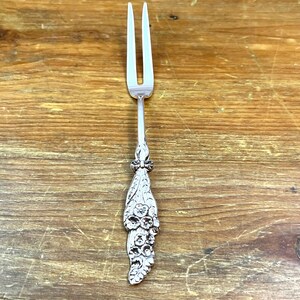 Vintage Silverplate Floral Bouquet Themed Lemon Fork Olive Fork Reed & Barton