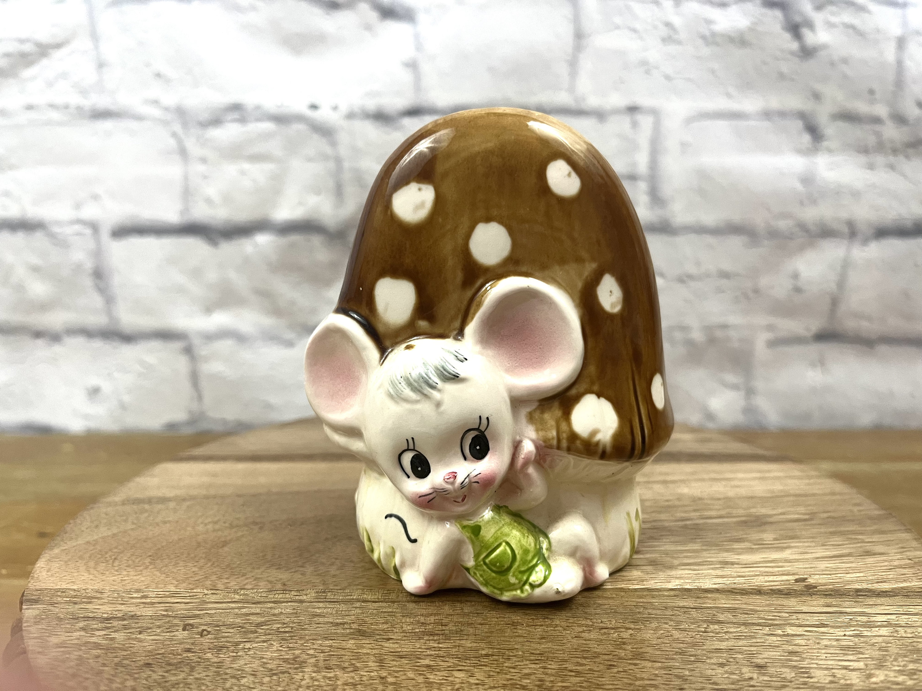 エネスコ社　ナプキンホルダー　ネズミ　マウス　陶器　アンティーク　ビンテージ ヴィンテージ マウス ナプキンホルダー エネスコ E-1165 キッチュ