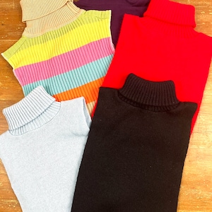 Vintage  80s Mock Turtlenecks Dicky Turtlenecks Sold individually