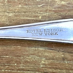 Vintage "Hotel Edison New York" Silverplate Teaspoon Coffee Spoon Collectible Spoon Anniversary Gift
