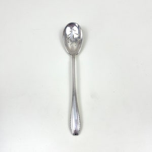 Vintage Wallace Sterling Small Slotted Serving Spoon &quot;Rembrandt&quot; 1938 replacement spoon no monograms