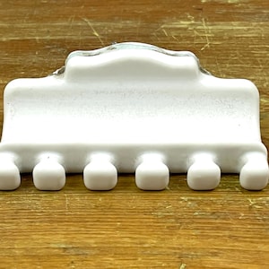 Antique Porcelain White Wall Mount Toothbrush and Toothpaste Holder