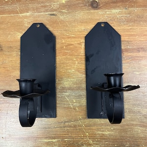 Vintage Wrought Iron Candle Holder Sconce Industrialist Rustic Decor Only one single left