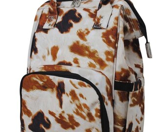 cow print diaper bag backpack
