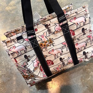 Piggy Farm NGIL Zippered Caddy Organizer Tote Bag