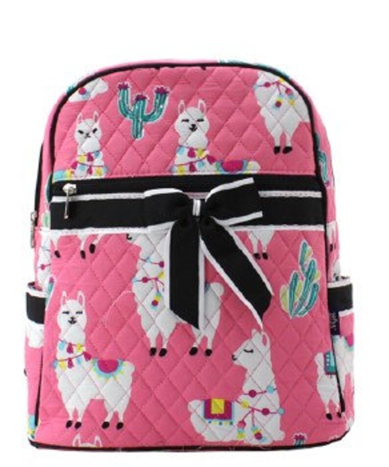 Quilted Llama Backpack with free monogram Etsy