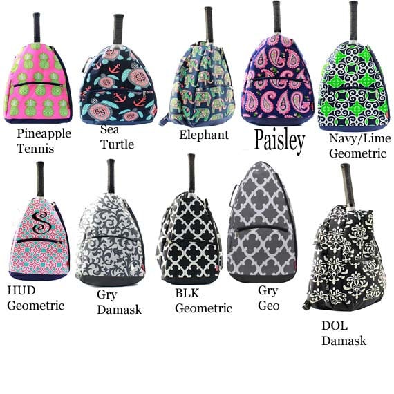 monogrammed tennis racket bag