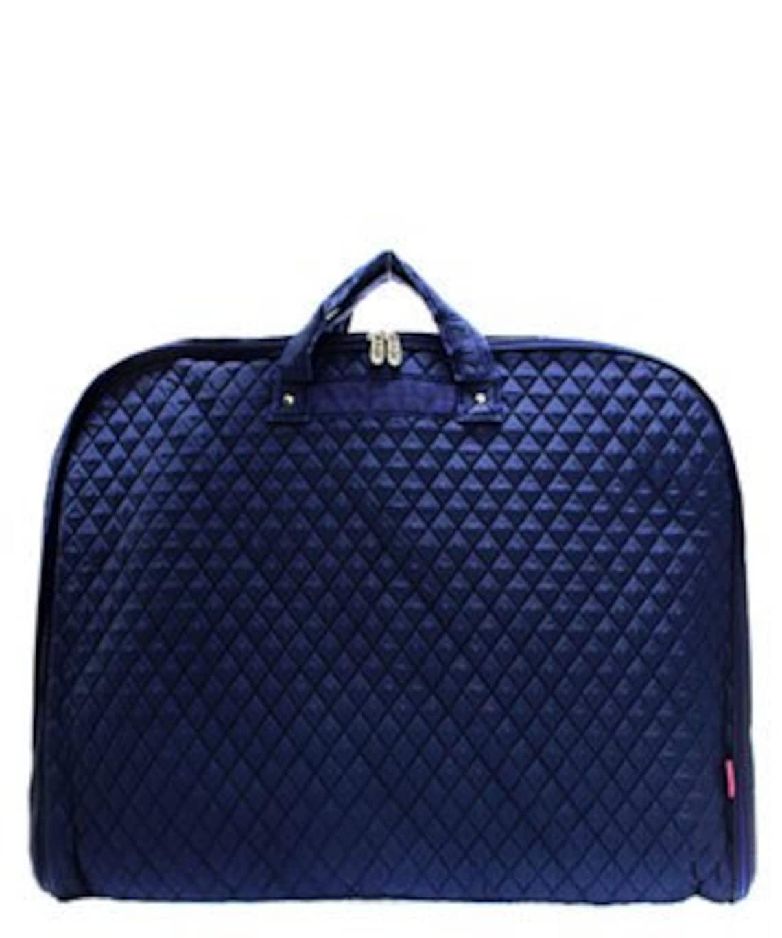 Solid Quilted Garment Bag With Free Monogram Etsy