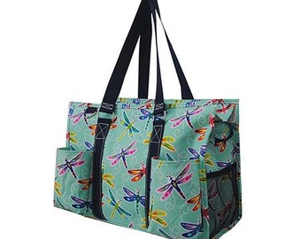 Tote Bag for Women Colorful Dragonfly Large Utility Shoulder Handbag Top Handle