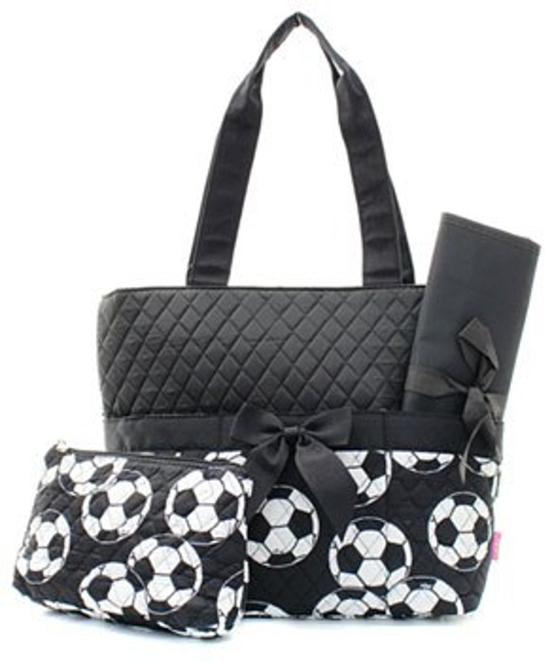 Quilted Soccerbasketball Softball Baseball diaper Bag WITH FREE MONOGRAM