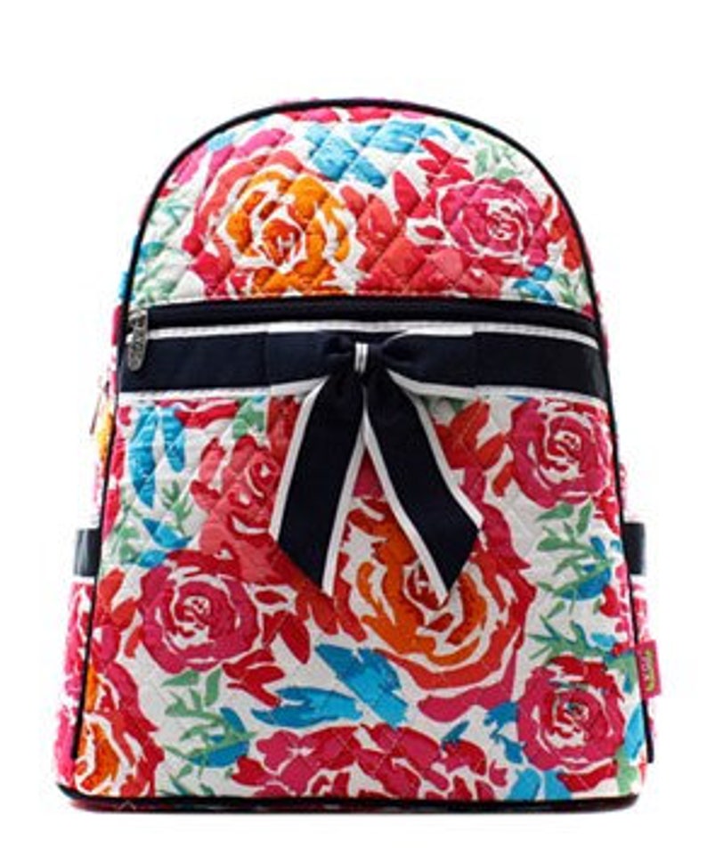 Quilted Flower Garden Backpack With free monogram