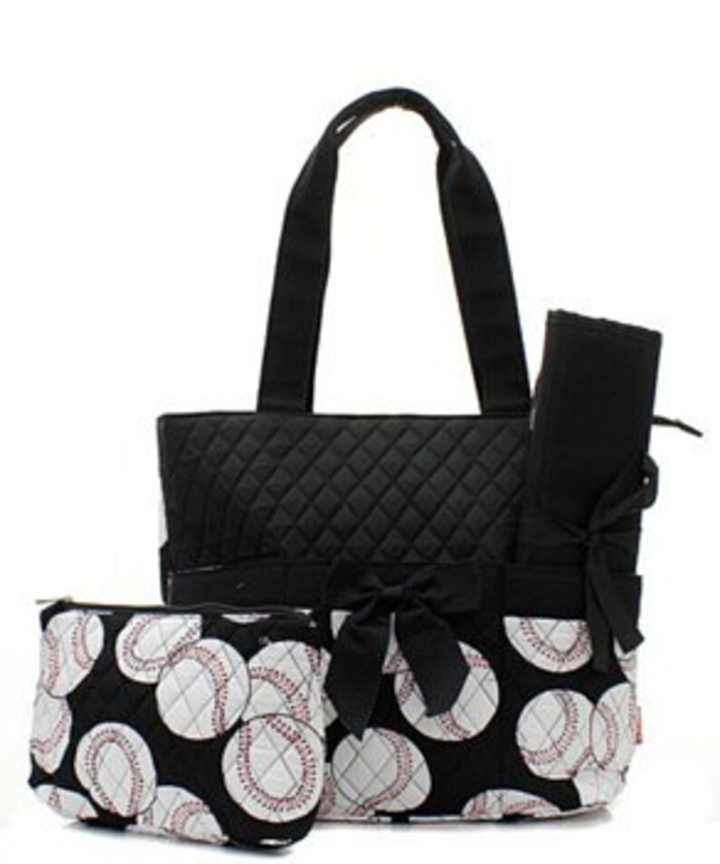 Quilted Soccerbasketball Softball Baseball diaper Bag WITH FREE MONOGRAM
