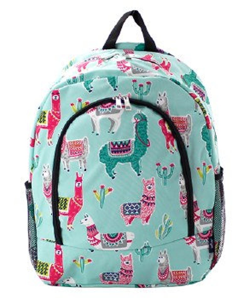 Canvas Llama Backpack With Free Monogram Etsy