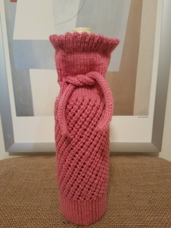 Rose Eyelet Wine Bottle Cozy