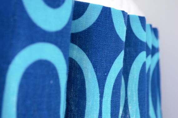 Jonathan Adler Portfolio Doni Berry Blue Linen Full Length Etsy