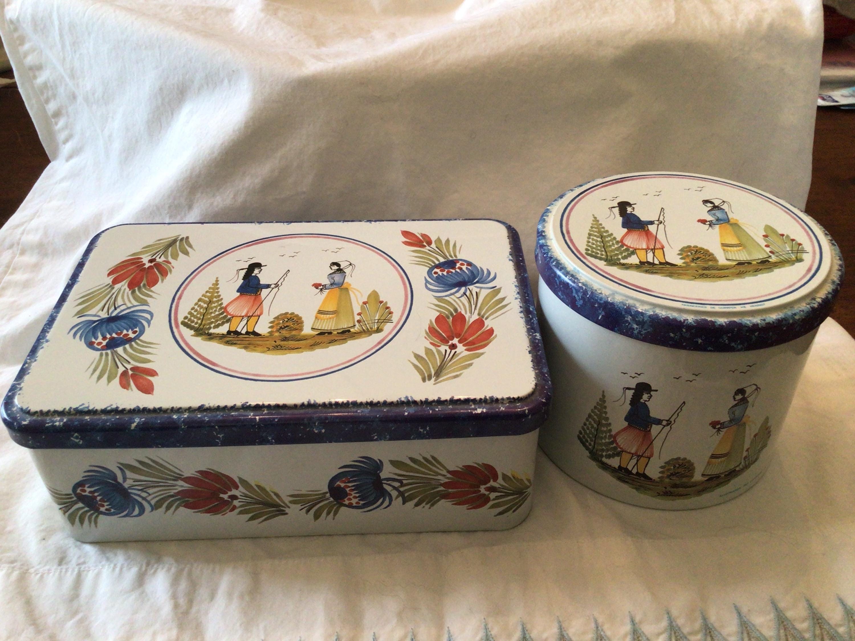 フランス　Massilly   アンティーク缶 Massilly France Tin - Etsy