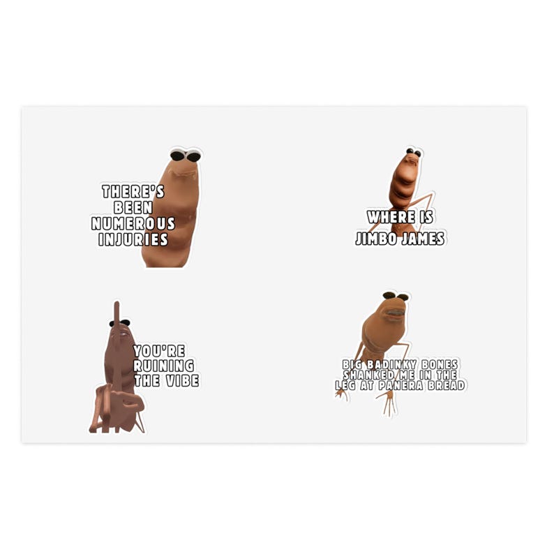 Marcus the Worm Quotes, Viral Vrchat Design, Fun Stickers, Laptop ...
