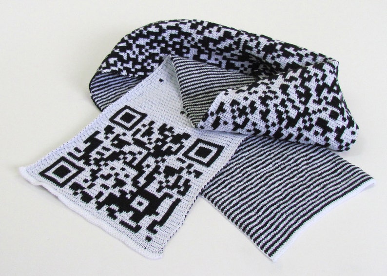 Knitted Scarf CODE QR Etsy