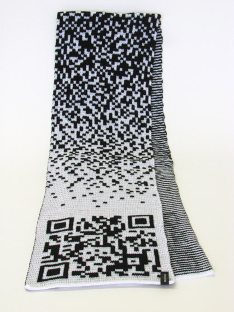 Knitted Scarf CODE QR Etsy