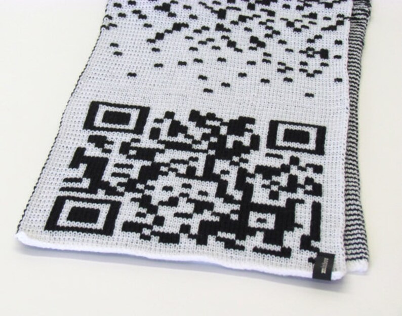Knitted Scarf CODE QR Etsy