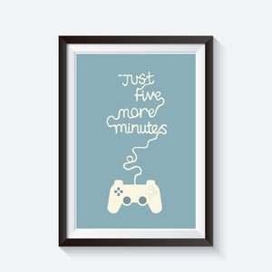 Typographic print, quote print, quote poster, typographic gaming, gaming typography, gaming poster, prints and posters, game controller, art