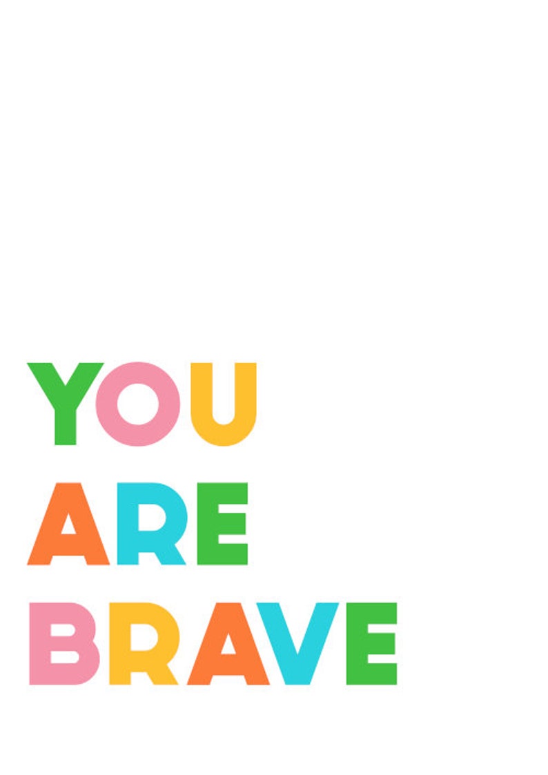 You Are Brave, Brave Quotes, Kids Gallery Wall, Rainbow Home Decor