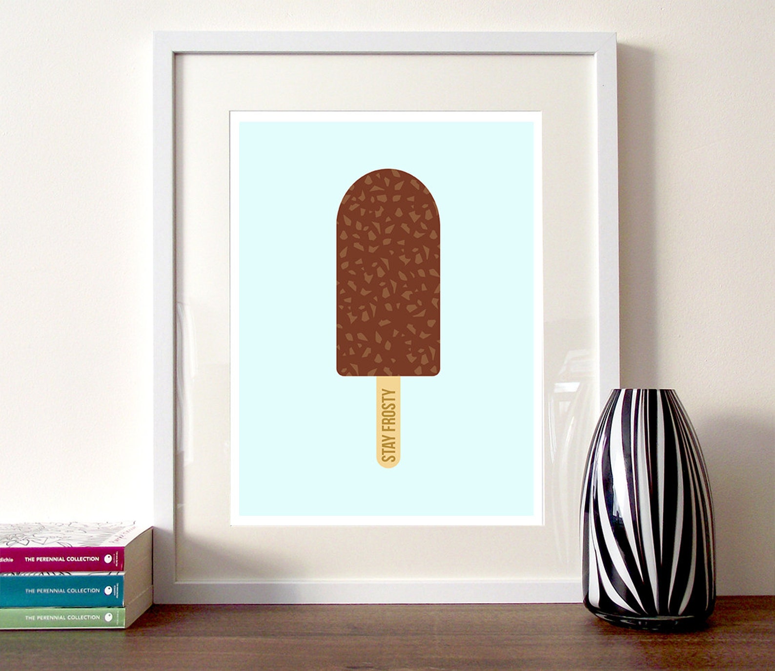Ice Cream Illustration, Chocolate Illustration, Ice Cream Print, Ice ...
