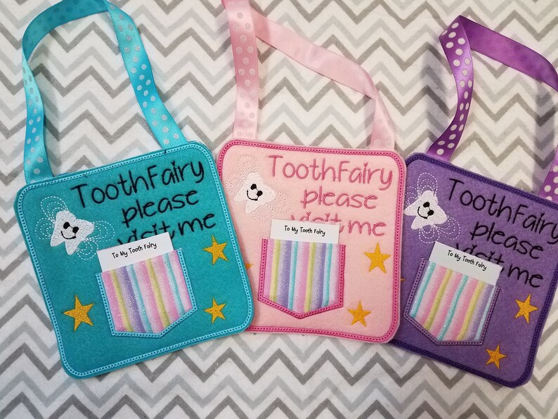 Tooth Fairy W/tooth Chart Tooth Fairy Pillow Alternative Etsy