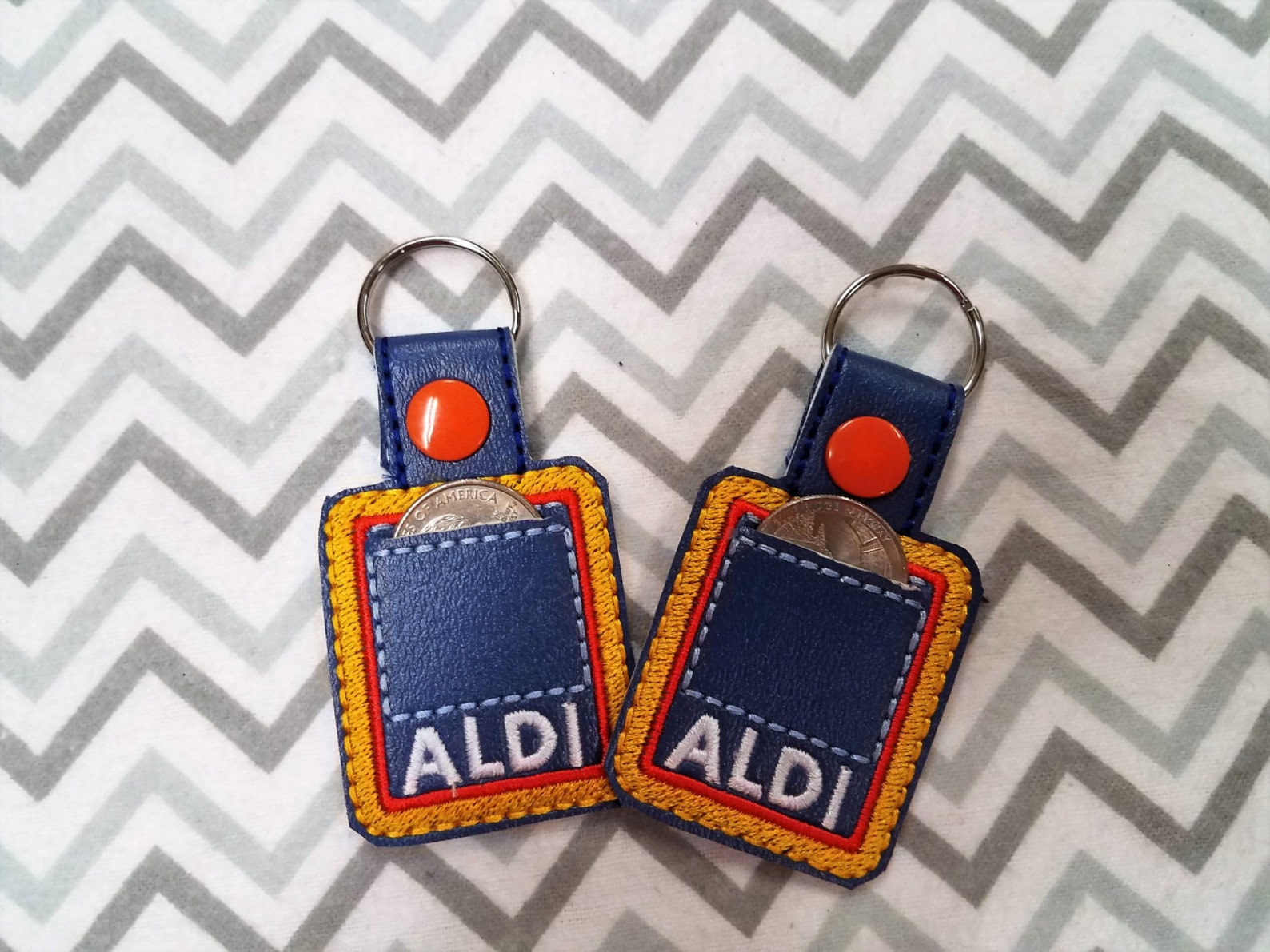 Aldi Key Fob Aldi Quarter Keeper Etsy